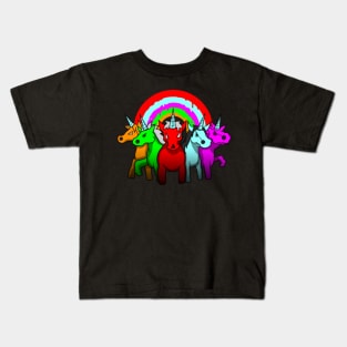 Evil Unicorn Shirt - Rainbow Evil Zombie Halloween Kids T-Shirt